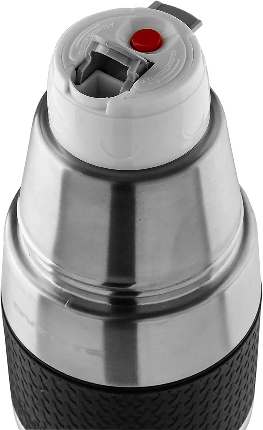 image:imageOvente Stainless Steel Double Walled Vacuum Insulated Mug 26 Ounce BPAFree Leak Free and Spill Proof with Removable Cup Portable Easy Travel and Clean Perfect for Hot or Cold Drinks Silver TSA26S