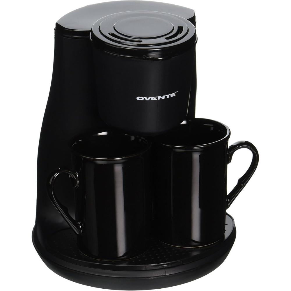 image:imageOvente Two Serving Coffeemaker with 2 Ceramic Personal Cups CM3BB