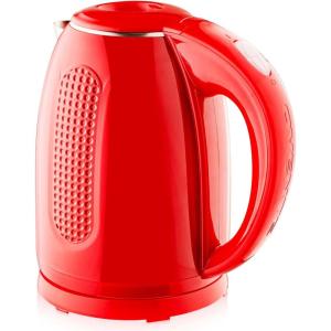 image:imageOVENTE 17L Double Wall Electric Tea Kettle 1100W Water Boiler and Heater with CoolTouch Exterior Stainless Steel Insulated Interior Auto ShutOff BoilDry Protection amp Locking Lid Black KD64BRed