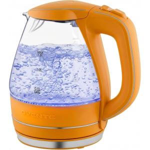 image:imageOVENTE Electric Kettle 15L Borosilicate Glass Countertop Water Heater and Boiler for Coffee or Tea BPAFree Auto ShutOff BoilDry Protection Removable and Washable Spout Filter Purple KG83POrange