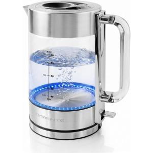 image:imageOVENTE Electric Kettle with 17L Borosilicate Glass 1500W Instant Water Boiler and Heater for Coffee or Tea BPA Free Easy to Fill Lid Auto ShutOff and Boil Dry Protection Silver KG612SSilver  18L  KG911S
