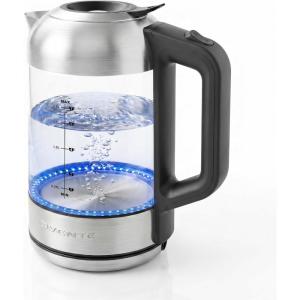 image:imageOVENTE Electric Kettle with 17L Borosilicate Glass 1500W Instant Water Boiler and Heater for Coffee or Tea BPA Free Easy to Fill Lid Auto ShutOff and Boil Dry Protection Silver KG612SSilver  18L  KG751S