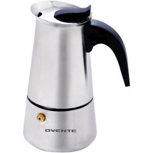 image:imageOvente MPE04 4Cup Stovetop Stainless Steel Espresso Maker