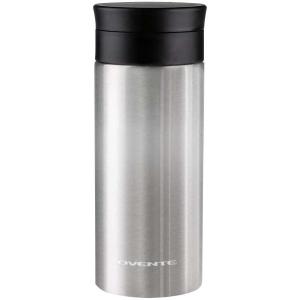 image:imageOvente Stainless Steel Vacuum Insulated Coffee Water Mug 12 oz Portable Double Wall Handheld Tumbler with Tea Infuser BPAFree Spill Proof Travel Friendly for Hot Cold Beverage Silver MSA12S