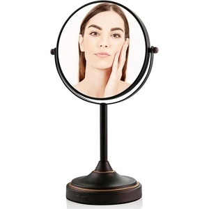 image:imageOVENTE 7 Tabletop Makeup Mirror with 1X7X Magnification 360 Swivel Design and DoubleSided FreeStanding Vanity Mirror Perfect for Dresser Bedroom and Office Desk Polished Chrome MNLCT70CH1X7XAntique Bronze