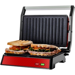 image:imageOVENTE Electric Sandwich Maker with NonStick Plates Indicator Lights Cool Touch Handle Easy to Clean and Store Perfect for Cooking Breakfast Grilled Cheese Tuna Melts and Snacks Black GPS401BGP0620R