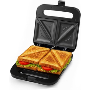 image:imageOVENTE Electric Sandwich Maker with NonStick Plates Indicator Lights Cool Touch Handle Easy to Clean and Store Perfect for Cooking Breakfast Grilled Cheese Tuna Melts and Snacks Black GPS401BGPS401B