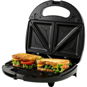 image:imageOVENTE Electric Sandwich Maker with NonStick Plates Indicator Lights Cool Touch Handle Easy to Clean and Store Perfect for Cooking Breakfast Grilled Cheese Tuna Melts and Snacks Black GPS401BGPI202B