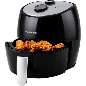 image:imageOVENTE Compact Air Fryer for Healthy and Oilless Cooking 32 Qt Nonstick amp Dishwasher Safe Basket 1300W Electric Cooker w Adjustable Temperature Control 30Min Timer amp Auto Shutoff Black FAM11320B